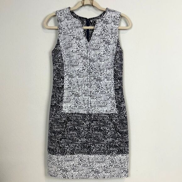 10 Crosby Derek Lam Navy White Shift Dress 0 - Picture 1 of 10